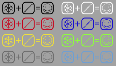 Aufkleber Quattro Winter Fun